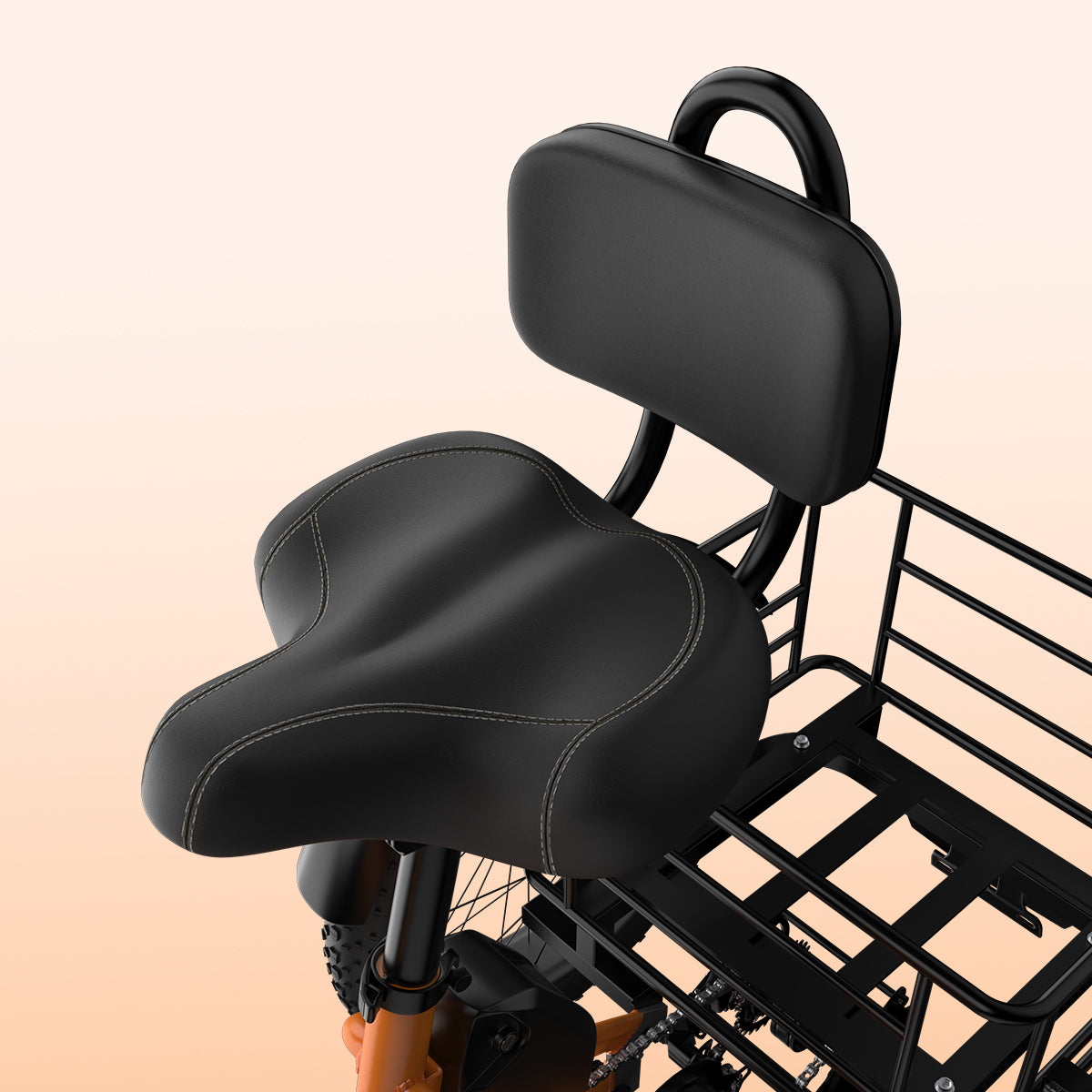 Sella ergonomica imbottita con schienale