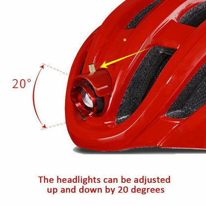 Casco con allarme luce di avviso per bicicletta